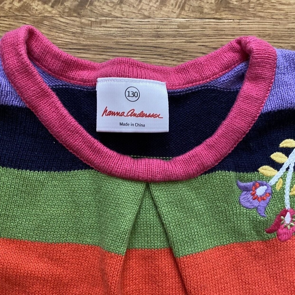 Hanna Andersson Striped Sweater Dress Size‎ 8 - Picture 5 of 8